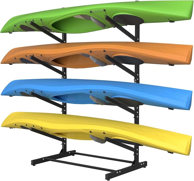 Adjustable Kayak Storage Rack, Freestanding Sup Storage Stand, Weatherproof by TPHUC