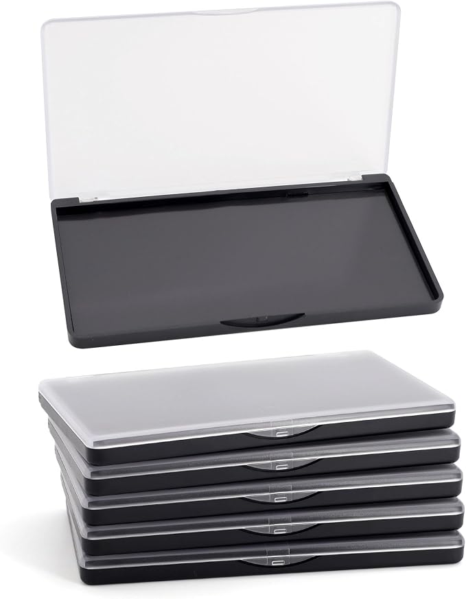 Magnetic Makeup Palette with Frosted Clear Top, 5 Pack Empty Eyeshadow Palettes by AJLTPA