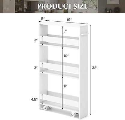 LOKO Slim Storage Cart, 4-Tier Rolling Cart - Image 8