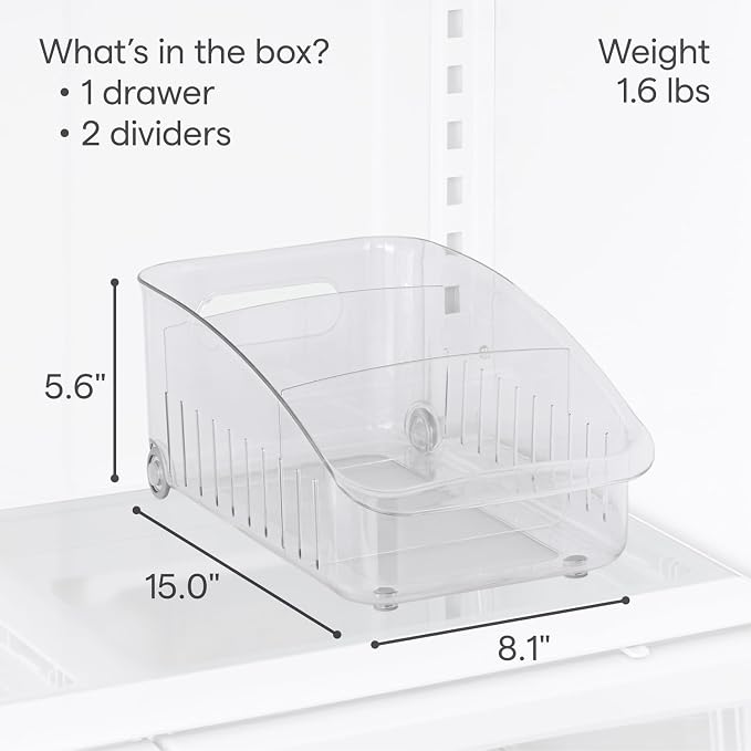 YouCopia RollOut Fridge Drawer 8”, Adjustable Bin Refrigerator Organizer - Image 4