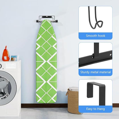 Ironing Board Holder Wall Mount, Over The Door & Wall Mount Metal Ironing Board - Image 5