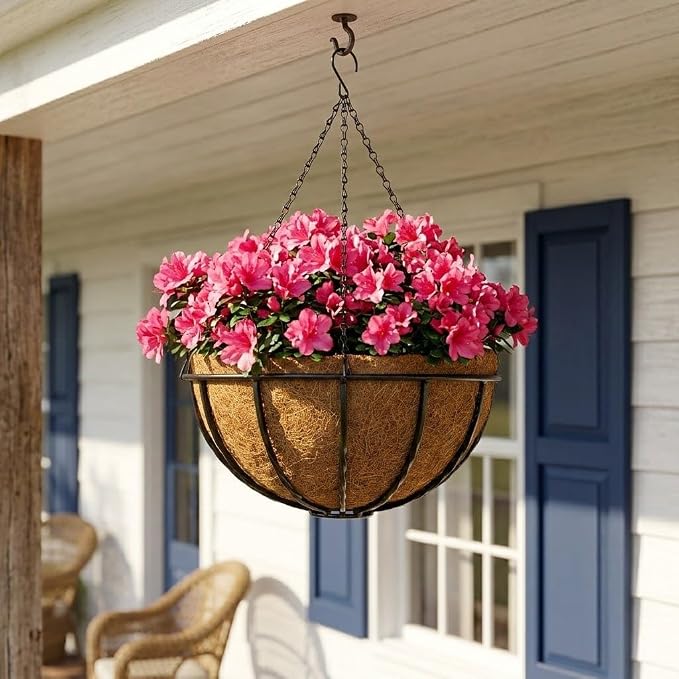 14 Inch Metal Hanging Basket - Image 4