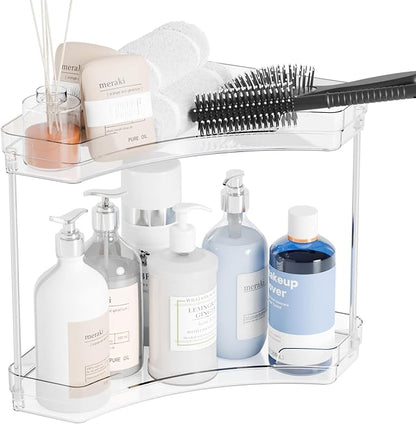 Yieac Clear Bathroom Counter Corner Shelf by Yieach