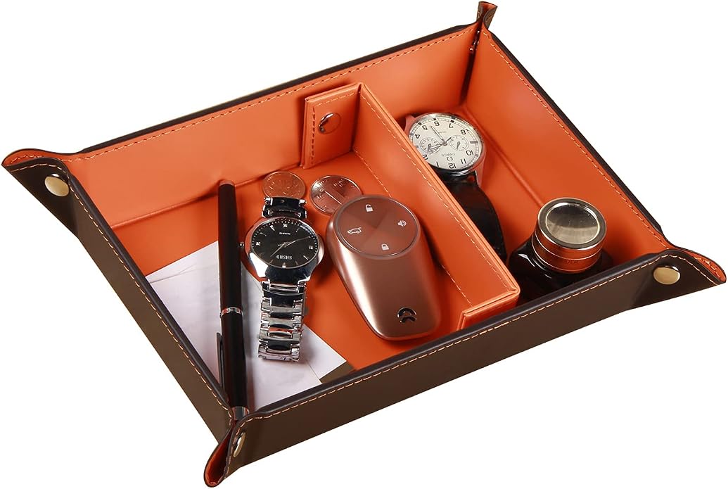 YAPISHI Key Dish Bowl for Men, Entryway Catchall Holder Bedside Table Valet by YAPISHI