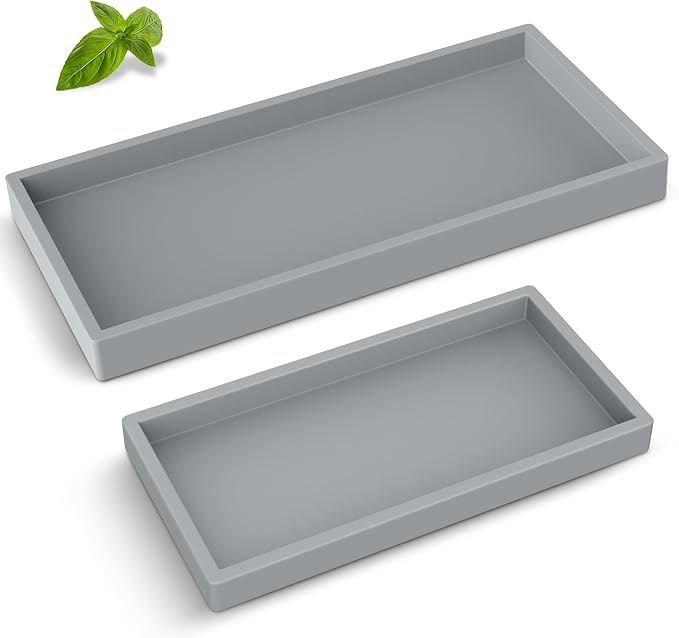 Bathroom Counter Tray, EG-SIPRO High-Grade Thickened Silicone Bathroom Vanity by EG-SIPRO