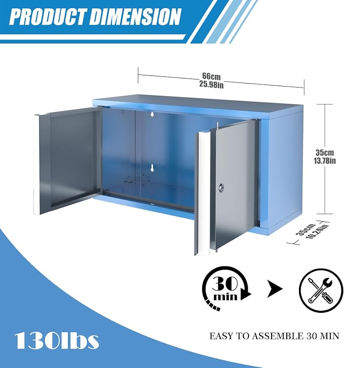 LARBANKE Metal Wall Cabinet - Image 3