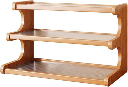 3 Tier Wooden Mug Rack Coffee Mug Holder, Tiered Wooden Display Riser Stand - Image 6