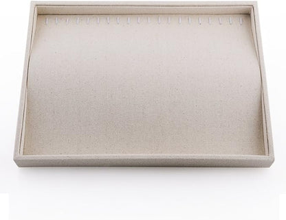 Oirlv Stackable 17 Hooks Sackcloth Jewelry Tray Necklace/Pendant/Long chain by Oirlv