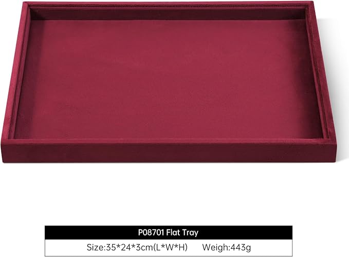 Velvet Stackable Jewelry Display Flat Tray - Image 2