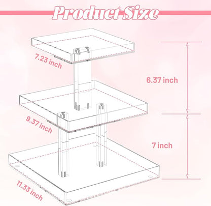 3 Tier Perfume Organizer, Acrylic Perfume Organizer Stand - Image 2