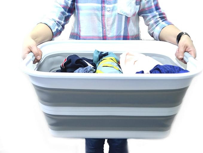 SAMMART 42L Collapsible Plastic Laundry Basket - Image 6