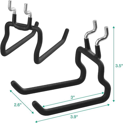 G.CORE 8-Pack Pegboard Hooks, Peg Board Tool Utility Hooks & Hangers Fit 1/4" - Image 4