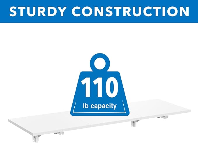 Mount-It! Heavy Duty Wall Mounted Drop Leaf Table, Folding Wall Mounted Desk - Image 9