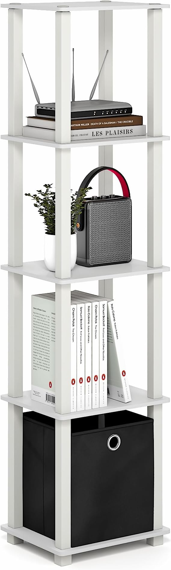 Furinno Turn-N-Tube Book Shelf, 5-Tier Square Open Frame Display Shelf by Furinno-FitsYourSpaceFitsYourBudget