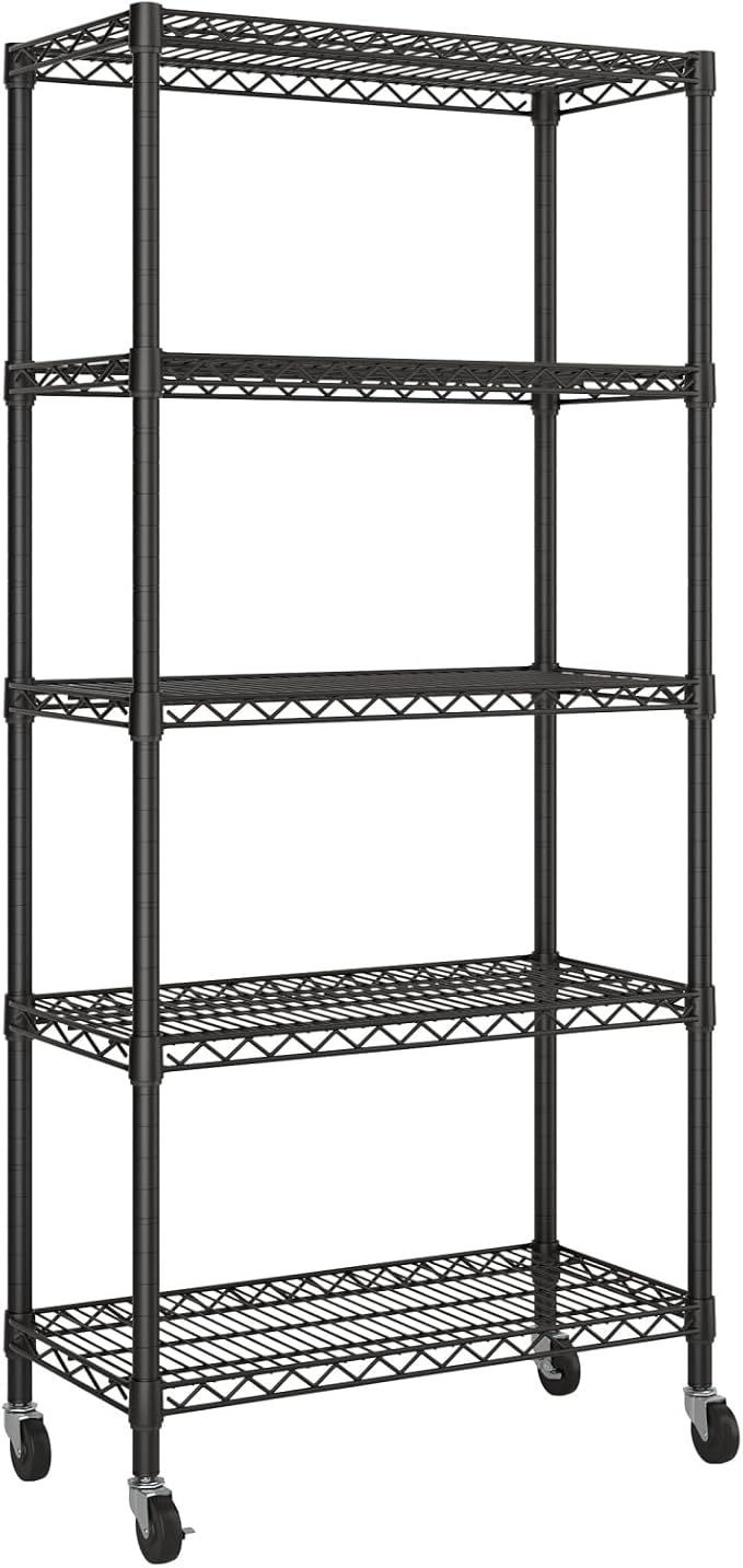 Golpart Shelves Storage Shelf Wire Closet Bathroom Organizers Metal Pantry | 5 by Golpart