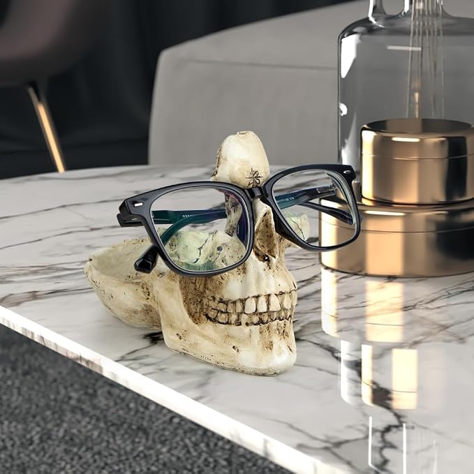 Mrlikale Skull Glasses Stand Holder, Creative Eyeglasses Holder, Sunglasses - Image 7