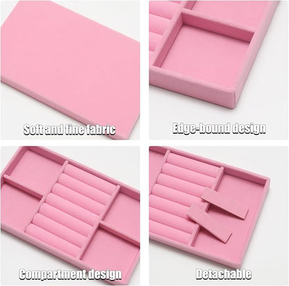 Velvet Jewelry Trays for Drawers, Ring Earring Necklace Bracelet Holder - Image 3