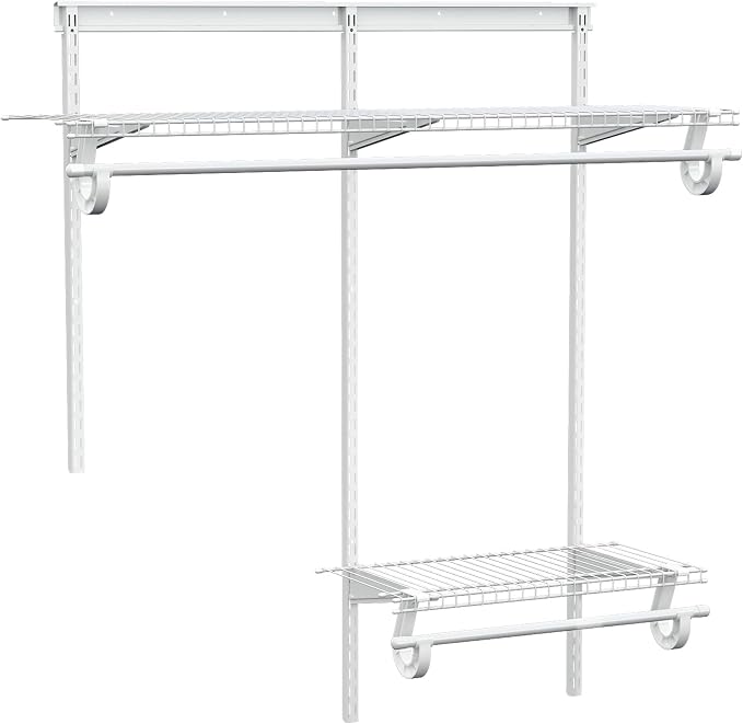 PROWORX 2-4 Ft. White Custom Insert Wire Closet Organizer System Kit | by PROWORX