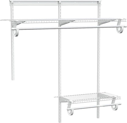 PROWORX 2-4 Ft. White Custom Insert Wire Closet Organizer System Kit | by PROWORX