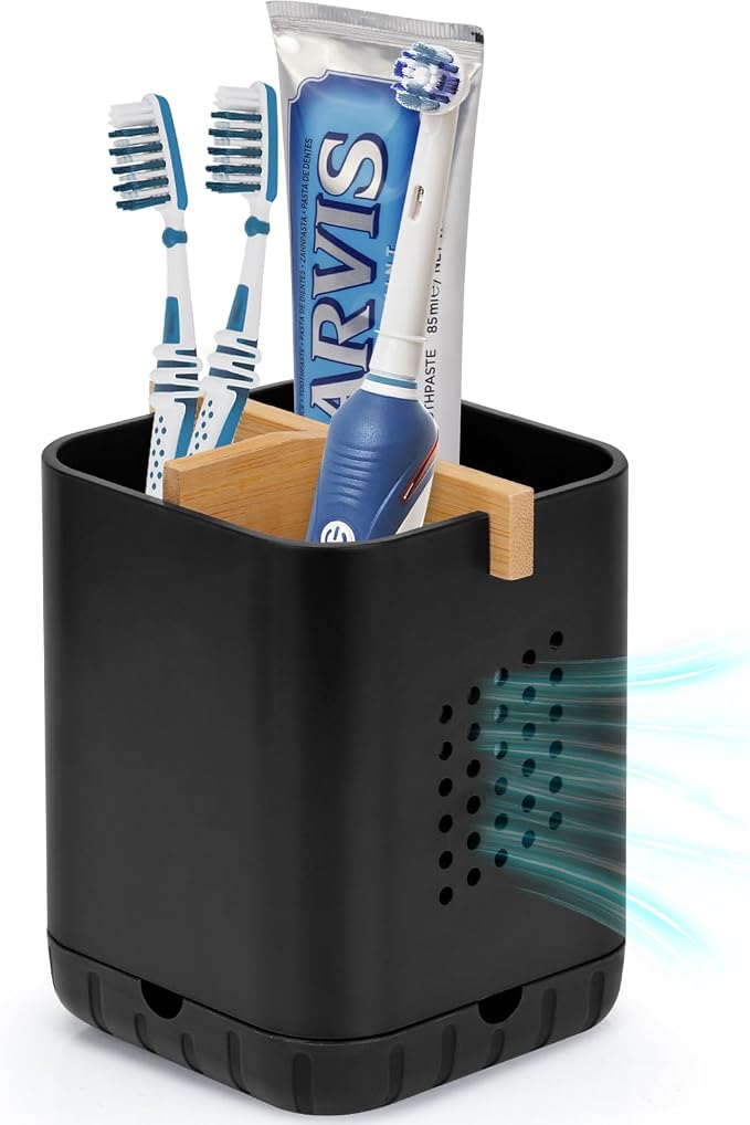 Boperzi Black Toothbrush Holders by Boperzi