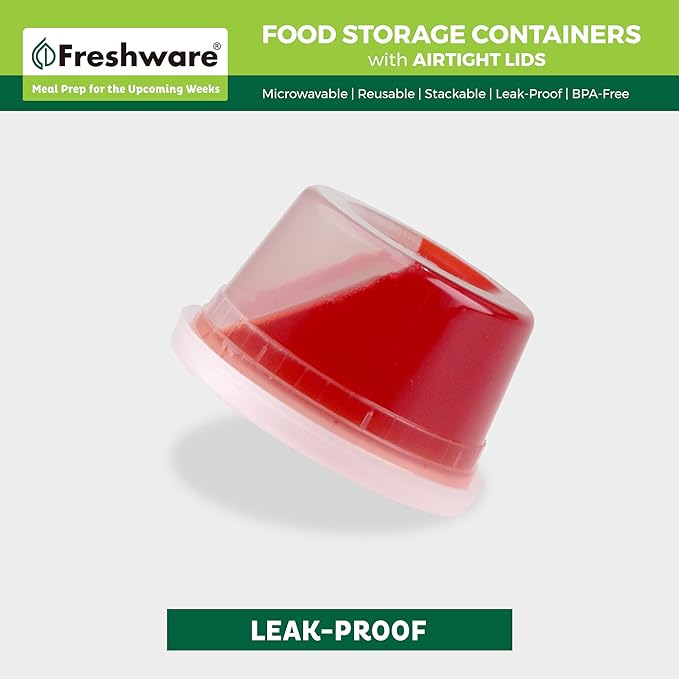 Freshware Food Storage Containers 12 oz Plastic Deli Containers - Image 4