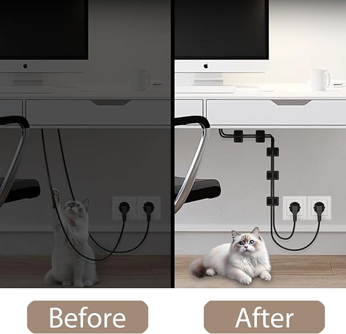 50PCS Hook and Loop Cable Straps, Cable Management Under Desk, Self Adhesive - Image 7