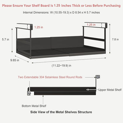 Expandable Under Cabinet Shelf Organizer - Image 3