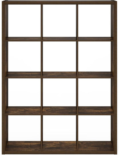 Furinno Cubicle Book Shelf, 12-Cube Bookshelf, Extra Thick Frame Reversible - Image 10