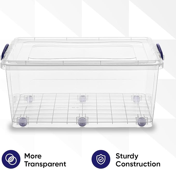 Superio Storage Bins with Lids- Clear Boxes - Image 7