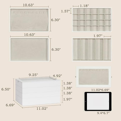 4-Layer Stackable Jewelry Organizer Trays - Image 3