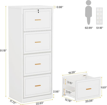 Tribesigns 4 Drawer File Cabinet - Image 2