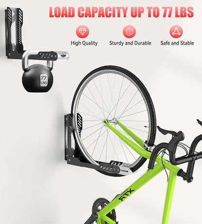 Swivel Bike Wall Mount, Space Saving Bike Rack Garage, No Heavy Lifting - Image 4