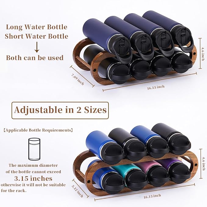 Navtcow Wine Rack and Water Bottle Organizer 2 in 1 - Image 3