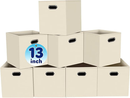 Fabric Cubby Storage Bins, Cube Organizer Bin Foldable Storage Boxes by Yunkeeper