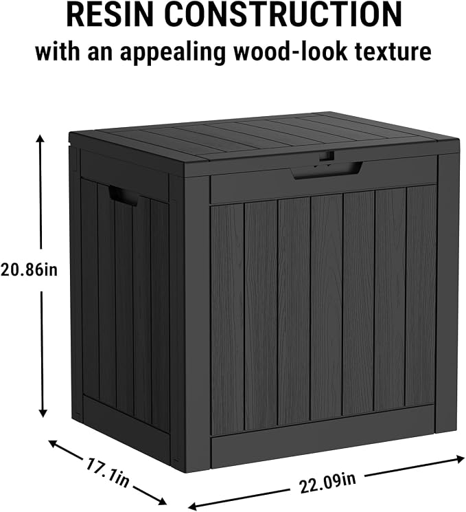 Mars Villa Deck Box, Outdoor Storage Box Waterproof, 31 Gallon, UV Resistant - Image 3