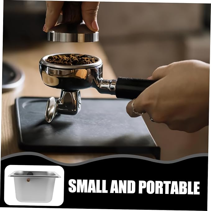 Stainless Steel Espresso Compact Coffee Ground Container - Image 6