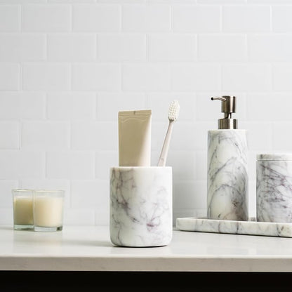 Cork & Mill Marble Toothbrush Holder Cup - Image 4