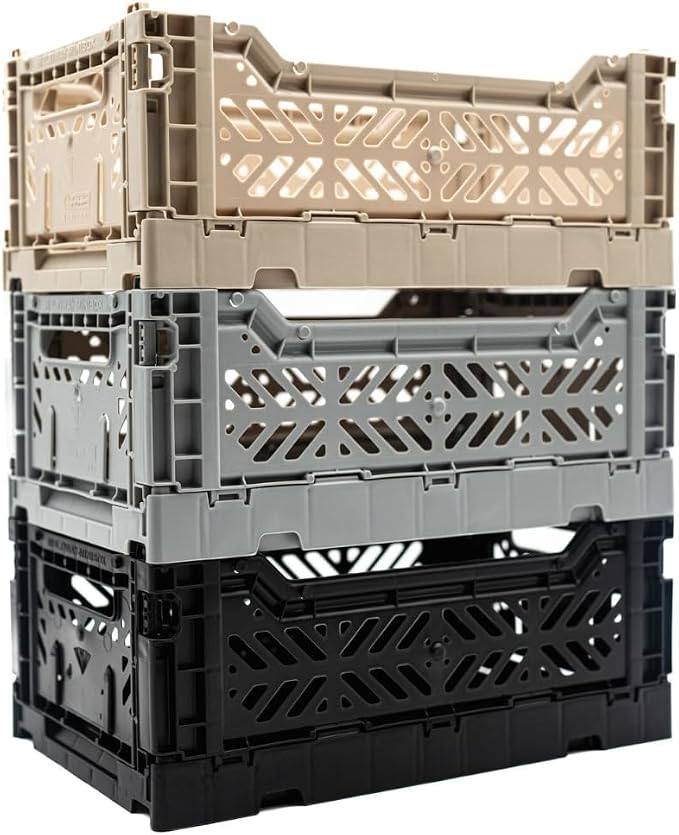 Collapsible Storage Box, Foldable Crate Organizer Bin by LunaCrates