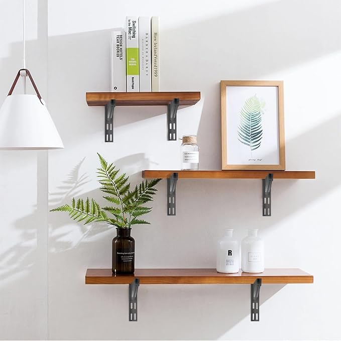 10 Pack 11.5‑Inch Adjustable Wire Shelf Brackets – Heavy‑Duty Double‑Track - Image 4