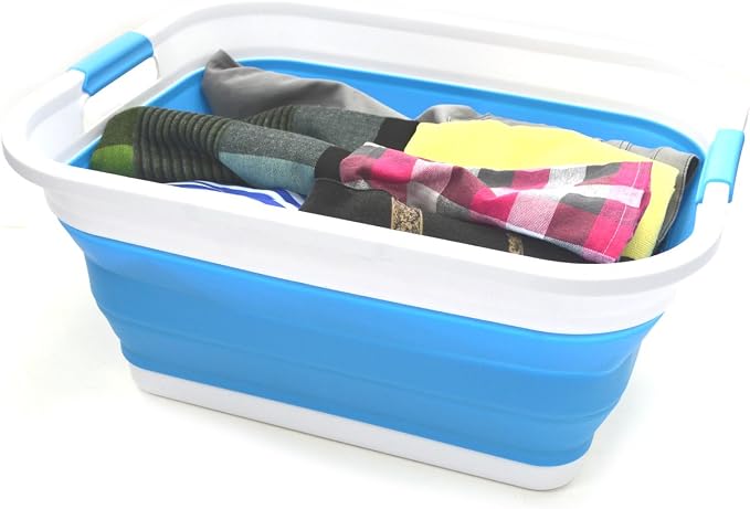 SAMMART Set of 2-41L Collapsible Plastic Laundry Basket-Pop Up Storage - Image 4