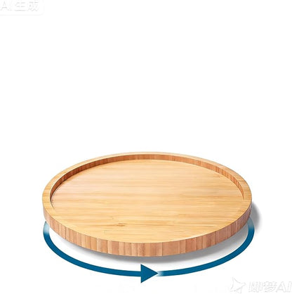 Bamboo Bathroom Organizer Countertop and Vanity Tray，Modern Turntable - Image 7