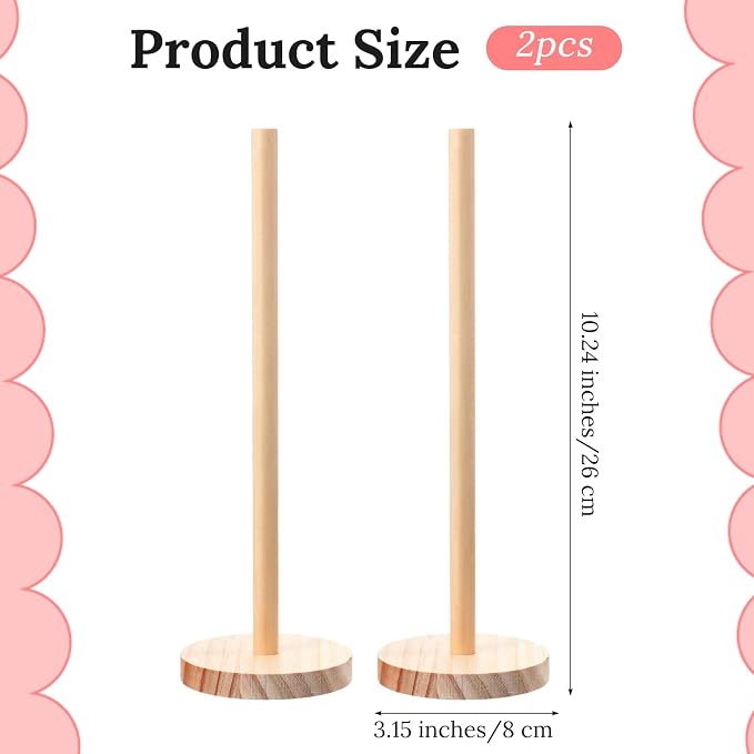 2 Pcs Scrunchie Holder Stand Hair Tie Organizer Vertical 15-20 Scrunchies Hairs - Image 2
