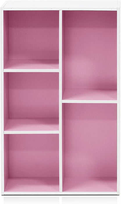 Furinno LUDER Book Shelf, 5-Cube Bookshelf, Reversible Bookcase, 9.4 x 19.5 x - Image 9