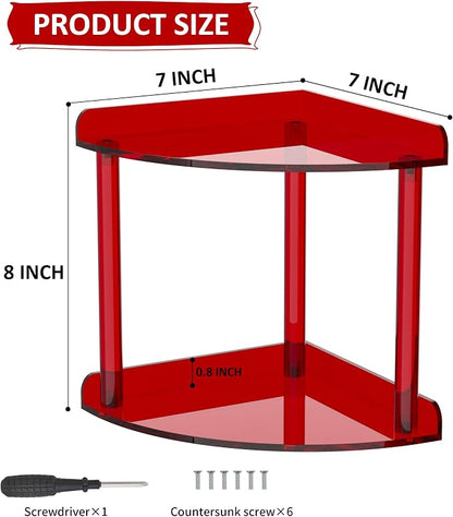 2 Tier Countertop Corner Organizer Shelf 7x7x8 Inch, Vanity Storage - Image 2