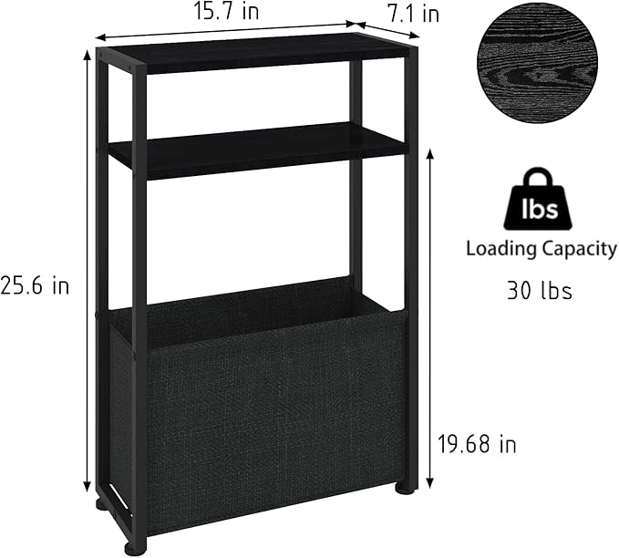Narrow Side Table, Slim End Tables - Image 2