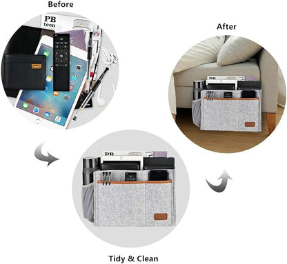 Bedside Caddy, Felt Bed Storage Organizer Hanging Bag Holder - Image 6