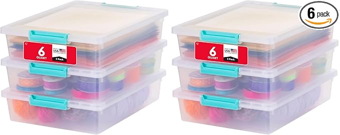 IRIS USA 6 Qt. Craft Storage Bins by IRISUSA