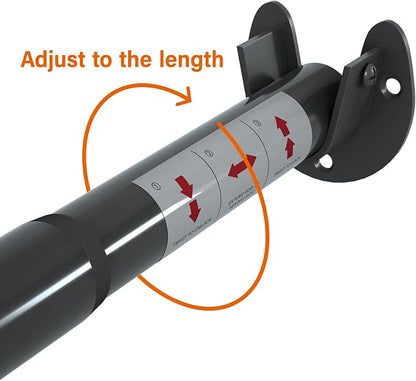 Adjustable Closet Rod for Hanging Clothes – Heavy Duty Metal Clothing Rail - Image 4