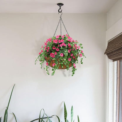 14 inch Metal Hanging Baskets for Plants Outdoor, 2 Pack Metal Wire Hanging - Image 4