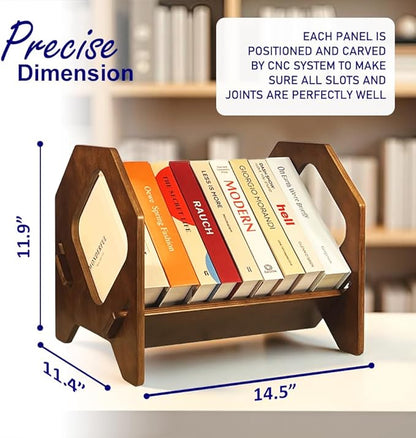 2 Pack Desktop Bookshelf, Stackable Book Organizer - Image 2